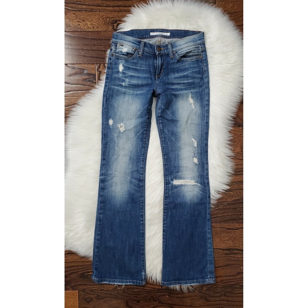 Joe's Jeans Bootcut Distressed Women's Size 24 Medium Blue Wash